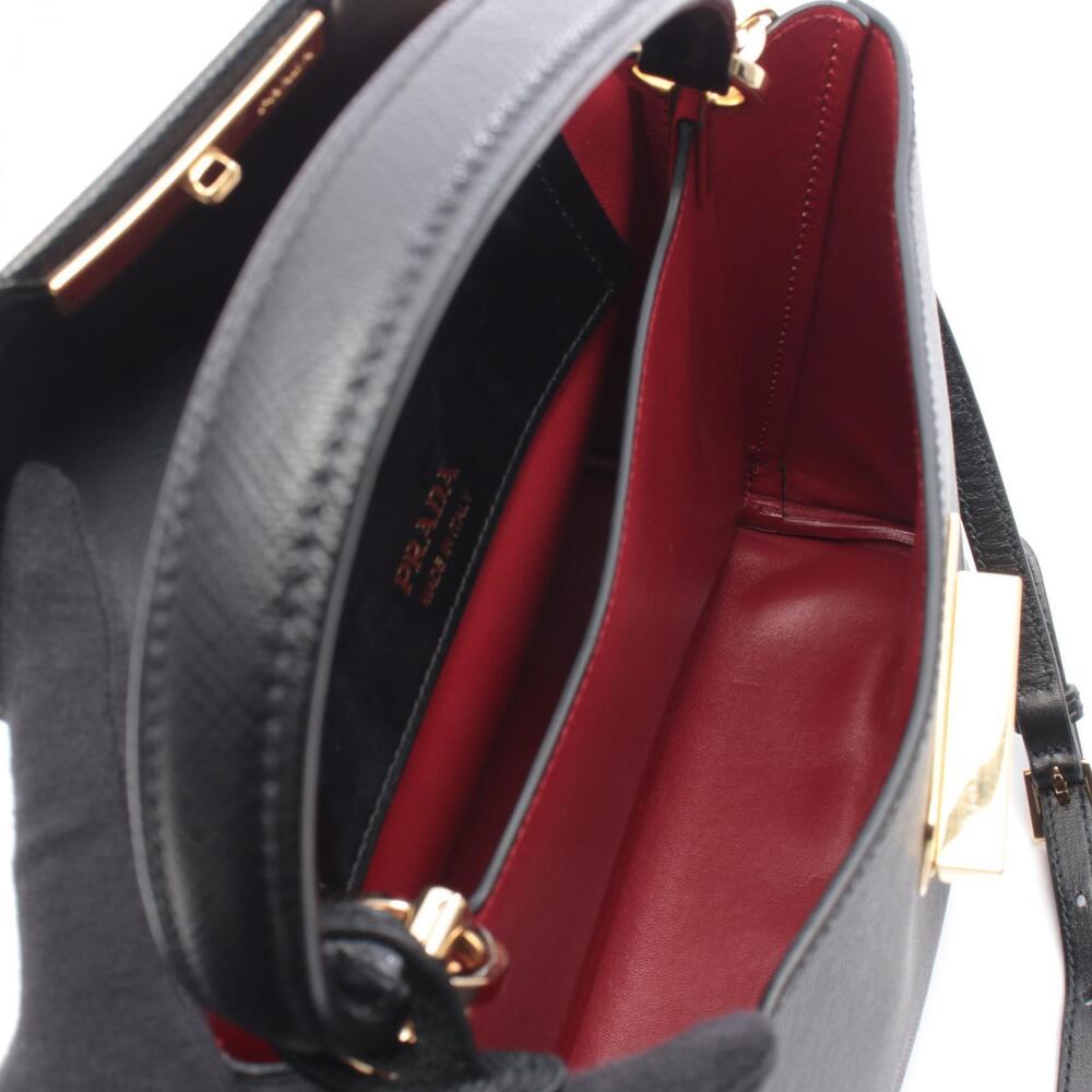 Prada handbag Black Shoulder Saffiano leather Bag